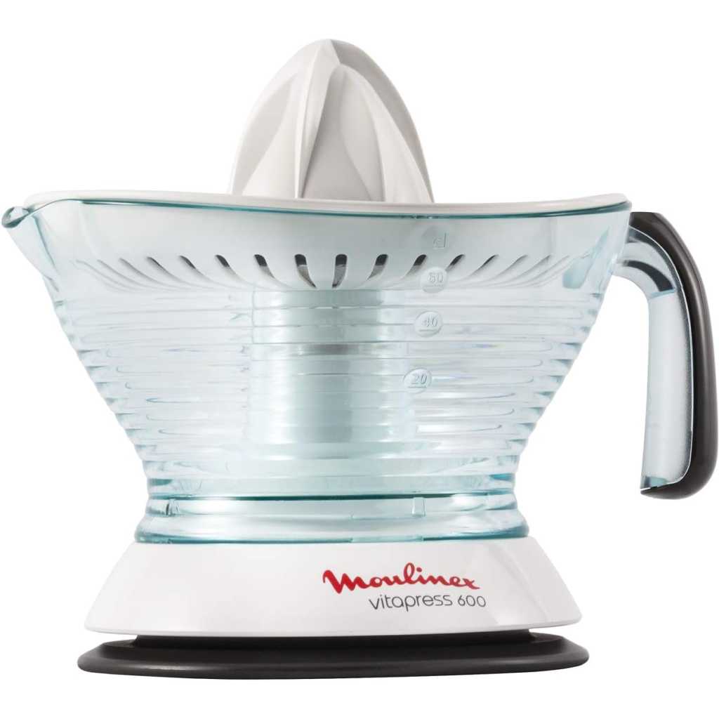 MOULINEX Vitapress 0.6 Litre Citrus Press, 25 Watts, White/Dark Grey, Plastic, PC300B27