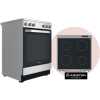 ARISTON Cooker 60x60cm AS68V8KHX; 4 Electric Vitroceramic Plates, Electric Oven, Oven Fan, Storage drawer - Inox