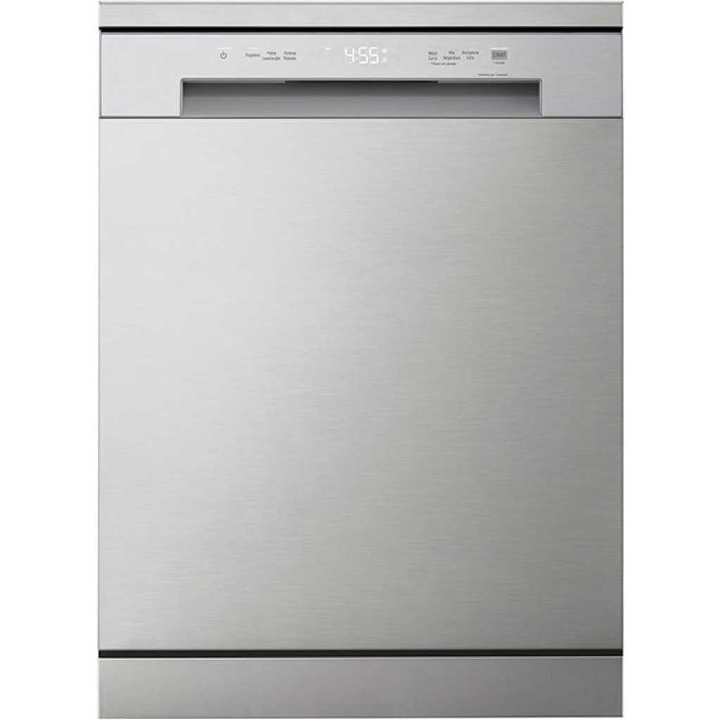 LG QuadWash™ Dishwasher DFC612FV, 14 Place Settings, EasyRack™ Plus, Inverter Direct Drive, Platinum Silver color