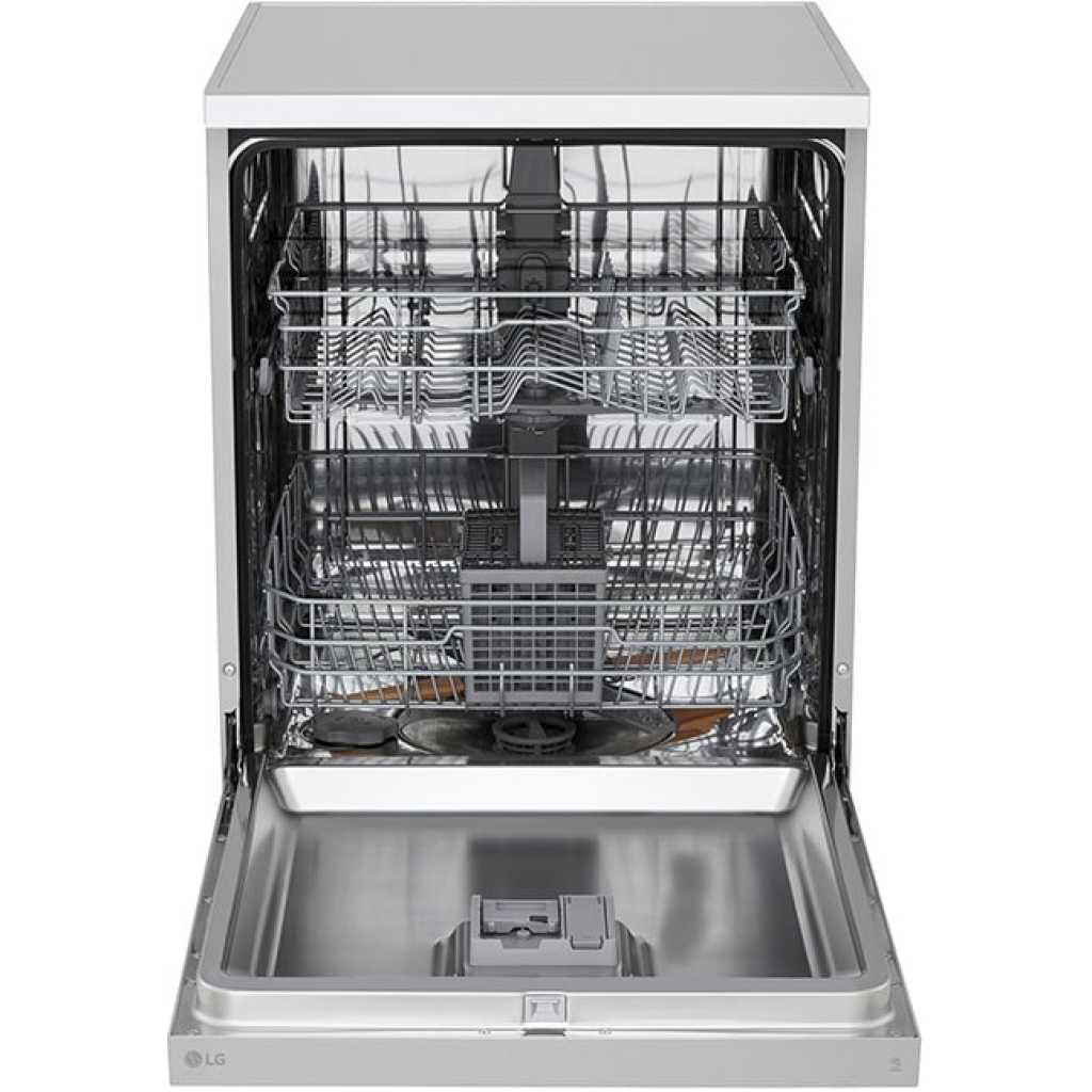 LG QuadWash™ Dishwasher DFC612FV, 14 Place Settings, EasyRack™ Plus, Inverter Direct Drive, Platinum Silver color