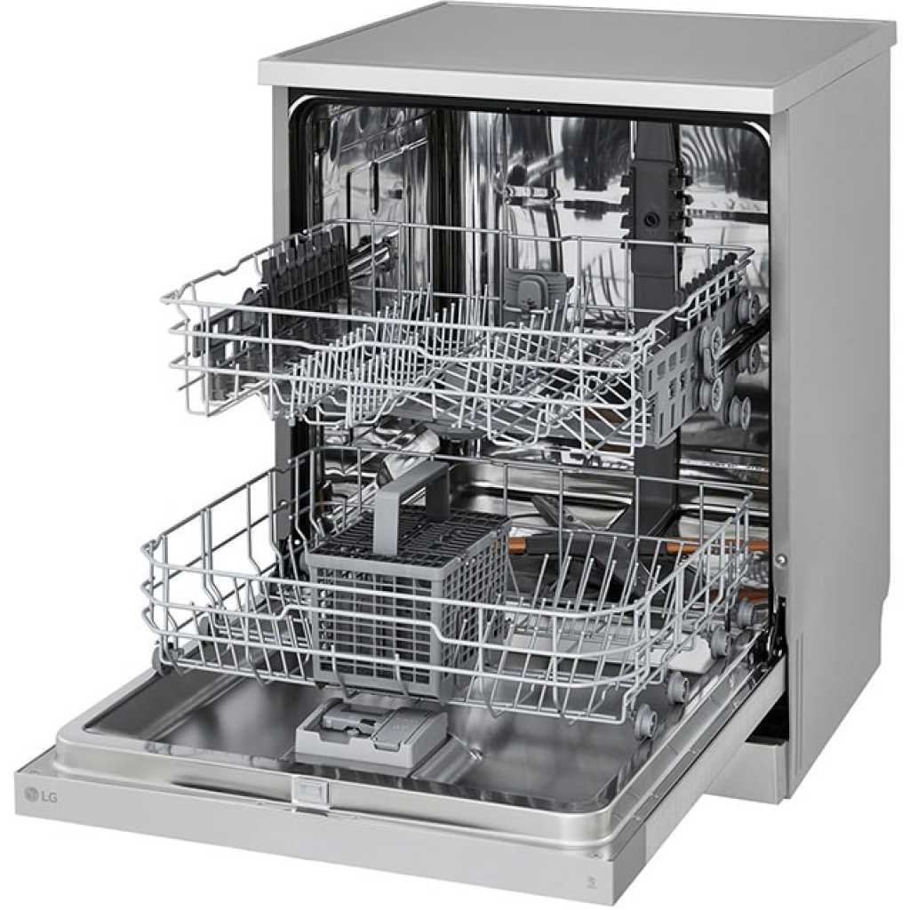 LG QuadWash™ Dishwasher DFC612FV, 14 Place Settings, EasyRack™ Plus, Inverter Direct Drive, Platinum Silver color