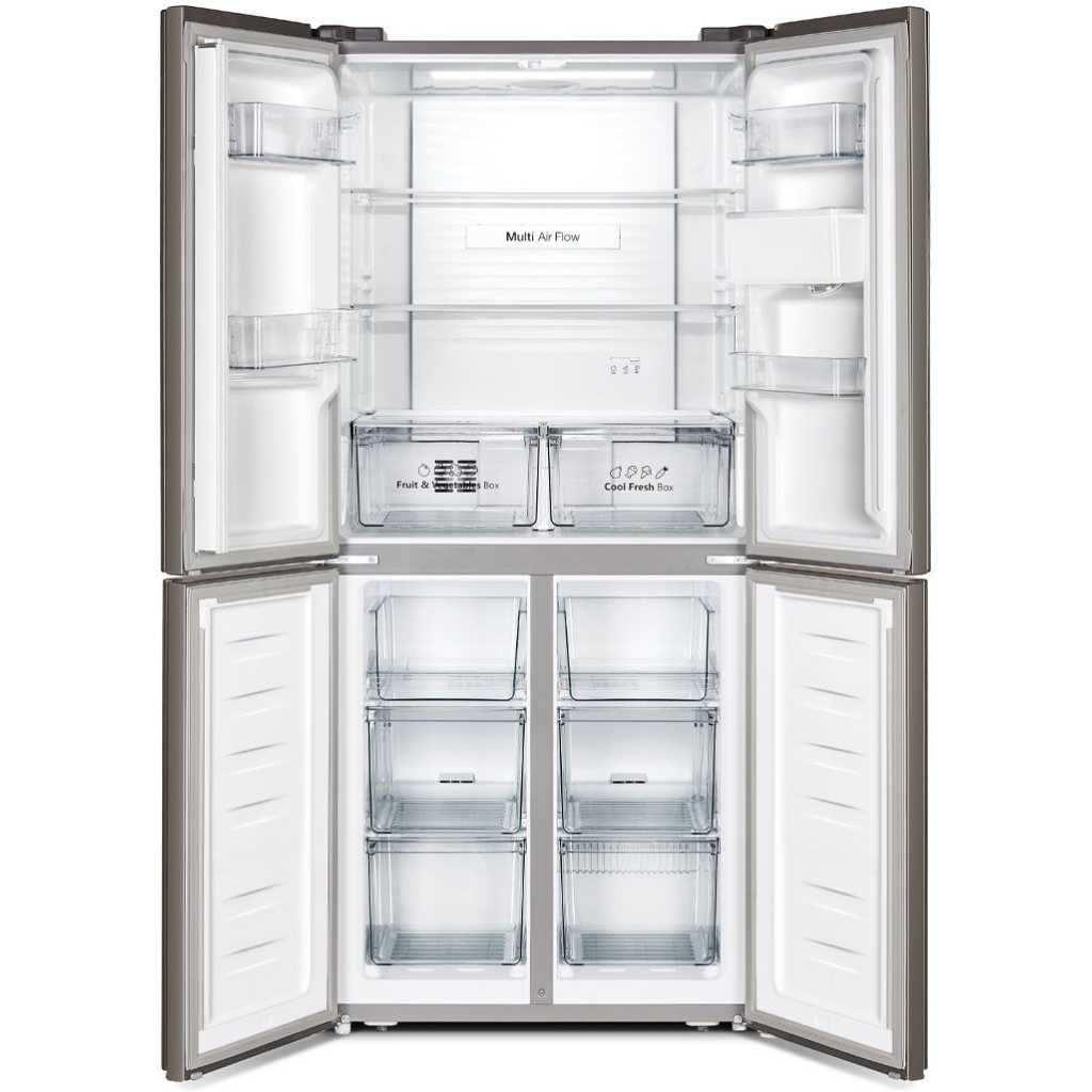 Hisense 515 - Litres Multi- Door Refrigerator With Water Dispenser, Total No Frost Fridge - Silver