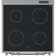 ARISTON Ceramic Cooker 60x60cm AS68V8KHX;  4 Electric Vitroceramic Plates, Electric Oven, Oven Fan, Storage drawer - Inox