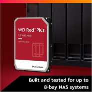 WD Western Digital 8TB Red Plus NAS Internal Hard Drive HDD - 5640 RPM, SATA 256MB/s, CMR