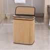 Laundry Hamper with Lid, 72L Bamboo Laundry Basket with Removable Liner, Collapsible Storage.