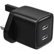 AD-30 Charger Adapter Fast Charging PRO Max Plug Dual Type-C Wall Charger for iPhone- Multicolor