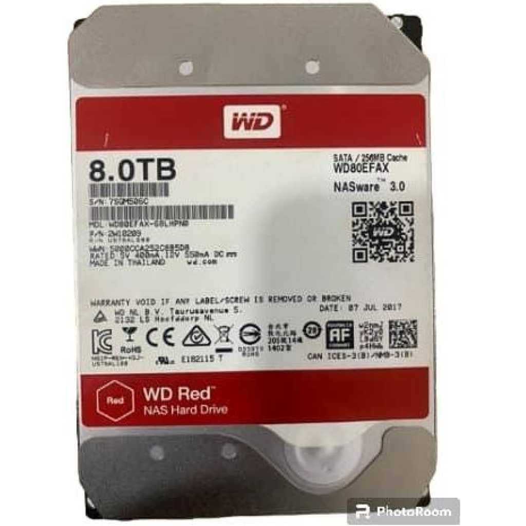 WD Western Digital 8TB Red Plus NAS Internal Hard Drive HDD - 5640 RPM, SATA 256MB/s, CMR.