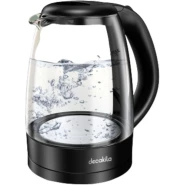 Decakila 1.8 L, 2200 Watts, Glass Electric Stainless Steel kettle, KEKT018B