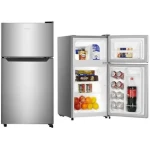 Hisense 120 - Litres Double Door Fridge RD-12DR; (Defrost) 120L Refrigerator - Silver (3YRs WRTY)