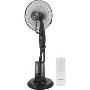 Geepas 16" Mist Fan with Remote Control, 3 Speed Setting, GF21160 | Oscillation & Tilt Function 0.5-7.5H Timer Transparent Water Tank LCD Display Home Office Use