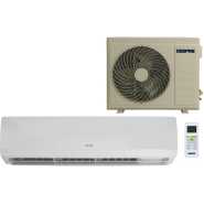 Geepas 9000 BTU Split Type Air Conditioner - Ergonomic Design With Led Display | Multiple Speed, Turbo Cooling & Auto Restart | Washable Filter| Remote Included