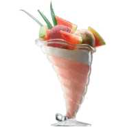6 Pack Shell Of 32Cl Sundae Cups Clear Glasses Footed Milkshakes Glasses Cups For Ice Cream Juice Parfait Fruits Mousse Pudding -Clear