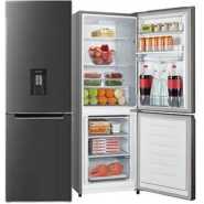 CHiQ 340-Litres Fridge CBM340DSK3; Double Door Bottom Freezer Defrost Refrigerator - Black (3YRs WRTY)