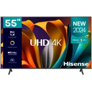 Hisense 55 - Inch A6N Series 4K Ultra HD VIDAA Smart TV (2024), Airplay 2, AI 4K Upscaler, Dolby Vision, With In-Built Free To Air Decoder, Bluetooth, HDMI, Chromecast, USB, Netflix, Youtube - Black (3YRs WRTY)