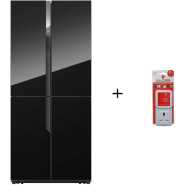 Hisense 561L Side-By-Side Fridge RQ561N4AB1 - 4 Double Frost Free Refrigerator - Black (3YRs WRTY)