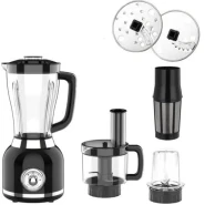 6 in 1 Multifunctional Electric Table Super Blender With 1.5L PC Unbroken Jar And Fruit And Vegetables Chopper, Meat Grinder, Food Processor, Salad Shredder Mixer Countertop Smoothie Crusher -Multicolor