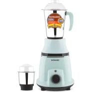 Sonashi 2-in-1 Mixer Grinder. 2 Steel Jars, 550W, Copper Motor, Made in India – SB-196 Green