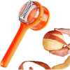 Multifunctional Sided Stainless Steel Blade Peeler with Storage Box Container Fruit and Vegetable Peeler with Container,Stainless Steel Type Peeling Storage Scratcher Fruit Peeling Knife Build-in Carrot Potato Eye Remover Skin Scraper - Multicolor