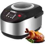 Digiwave 5 Litre Smart Intelligent Digital Display Rice Cooker With Induction Heating And Ceramic Soup Cooking BowlPot 7 Cooking Functions Pressure Cooker 4 Functions Multicuisine LED Display- Multicolor
