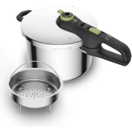 TEFAL 6L Pressure Cooker | Secure Trendy Presure Cooker | 5-security systems | 2 cooking levels | Stainless Steel | 2 Years Warranty | P2580702