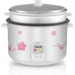 Saachi 2.8-Litres Rice Cooker With Steaming Basket NL-RC-5175-WH | Upto 16 Cups of Rice