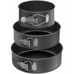 Decakila Spring Foam 3Pcs Nonstick Cake Pans, Leakproof Round Cake Pan Set Bakeware Cheesecake Pan KMTT078B