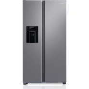 Popular 670L Side By Side Refrigerator PO-670WC, Total No Frost, Water Dispenser, Ice Maker, Ice Cube Dispenser - Silver