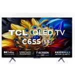 TCL 55 inches QLED PRO 4K Ultra HD Smart Google TV 55C655, HDR 10+, Dolby Vision Atmos, 120Hz VRR+120Hz DLG, ONKYO 2.1ch, Slim & Uni-body Design (2YRs WRTY)
