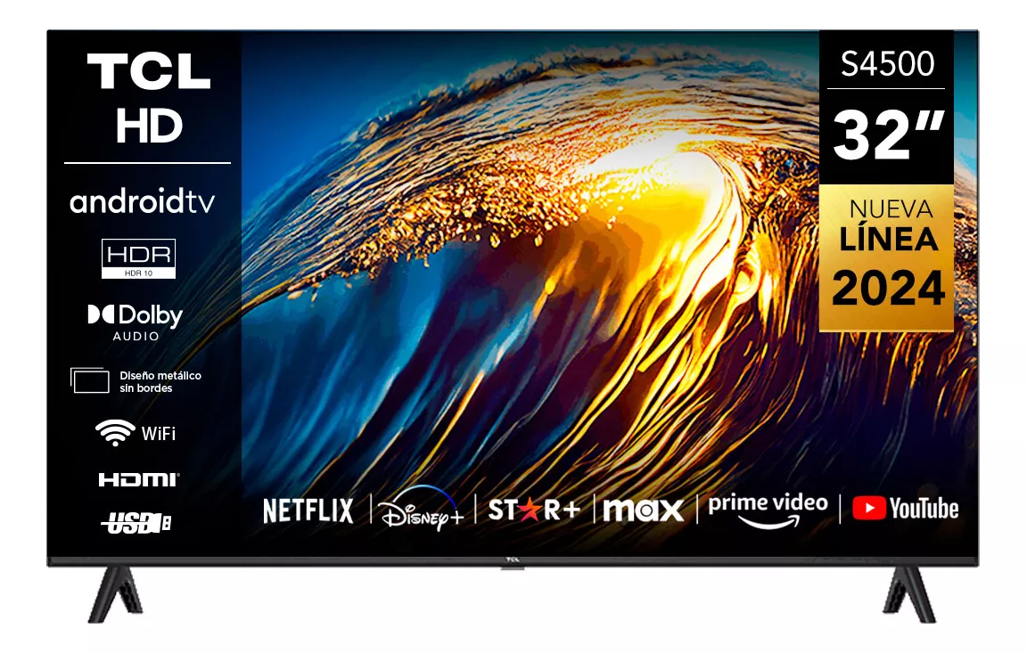 TCL 32 Inch Smart Android LED Digital TV 2024 Model Bluetooth Youtube Netflix Prime Video Google Play Chromecast Built InHDR10 With Inbuilt