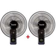 Saachi 16 Inch Wall Fan With 3 Speeds Buy 1 Get 1 Free With A powerful Motor-Black