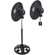 SPJ 18 Inch 2-in-1 Convertible Standing and Wall-Mounted Fan - Black