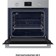 Samsung Pyrolysis NV68A1170BS Built-in Oven 68 L Energy Efficiency Class A Single Fan Catalytic Cleaning 8 Heating Types Including 20 Automatic Programmes Stainless Steel [Energy Class A]