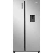 Hisense 750 Litre Side-by-side Refrigerator with Dispenser RC-75WS4SB1 Refrigerator, Auto Defrost - Silver (3YRs WRTY)