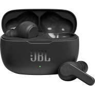 JBL Wave 200 TWS Wireless In-Ear Headphones and Charging Case, Bluetooth Earphones with JBL Deep Bass Sound and IPX2 Water Resistance, Black