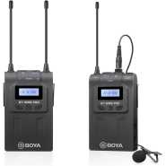 BOYA by-WM8 Pro Dual-Channels UHF Wireless Lavalier Microphone System for Canon Nikon Sony DSLR Camera XLR Camcorder Android iOS iPhone YouTube Facebook Vlog Podcast Video Recording
