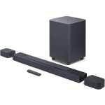 JBL Bar 800 Surround Sound Bar for TV, 720W,  with Wireless Subwoofer and 2 Detachable Wireless Surround Speakers, 720W Output Power, Black