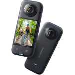Insta360 X3 - Waterproof 360 Action Camera with 1/2" 48MP Sensors, 5.7K 360 Active HDR Video, 72MP 360 Photo, 4K Single-Lens, 60fps Me Mode, Stabilization, 2.29" Touchscreen, AI Editing, Live Stream
