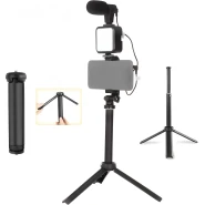 Plokama Video-Making Kit PK-772 - Microphone - Tripod - LED Lighting - Remote