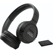 JBL Tune 570BT On-Ear Wireless Bluetooth Headphones with Pure Bass Stereo Sound, Includes Cleaning Cloth - Black