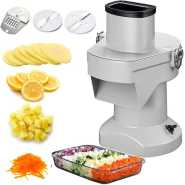 Share this product    3 In 1 Automatic Commercial Stainless Steel Fruit And Vegetable Chopper, Cutter Electric Food Dicer Molds Blades Vegetable Cube Cutter, 200w Electric Vegetable Slicer With 6/8/10/13/15/22 Mm Blades, For Fruit And Vegetable Onions Potatoes