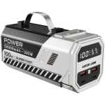 Green Lion Power Max 100W 50000mAh Power Bank with Built-in 1.5m Retractable Cable, 2× USB-A, 2× USB-C Ports, Digital Display, LED Flash Light - Silver