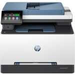 HP Color LaserJet Pro MFP 3303sdw - Print, Copy, Scan; Wireless, Two-sided printing, 250-sheet input tray; Print speed up to 25 ppm (black) and 25 ppm (color) - Blue