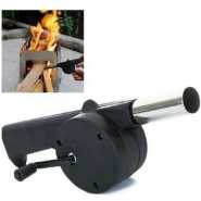 BBQ Hand Crank Air Blower Fast Fire Starter Portable Outdoor Camping Picnic Charcoal Grill Cooking Portable Hand Crank Powered Barbecue BBQ Fan Air Blower Fan For Charcoal Grill BBQ Campfire Fireplace