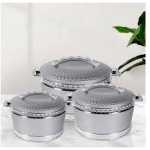 2L 4.2L 6.3L New Arrival Food Warmer Sets Of 3 ABS Plastic Handle Luxury Insulated Hot Pots Food Warmer Set Casserole Serving Dishes Set