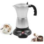 6 Cups, Electric Moca Pot Small, Italian Coffee Maker, Small, 300 ml, Induction, Auto Shut Off Keeps Coffee Warm for 30 Minutes Moka Maker Cafetera Espresso Machine With Base