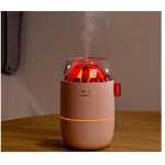 280ml USB Powered Portable Mini Humidifier, Small Cool Mist Humidifier Air Freshener Machine Crack with Colorful Night Light Essential Oil Air Personal Desktop Humidifier for Baby Bedroom Travel Office Home,2 Mist Modes, Super Quiet