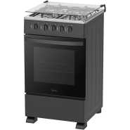 Midea Full Gas Cooker 50x60cm, 4 Gas Burners, Gas Oven & Grill, Auto Ignition, Oven Flame Failure Device, 55L Oven, 50TMG4G082-B