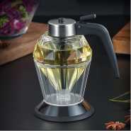 Diamond Appearance Drip Dropless Glass Honey Jar with Syrup Dispenser Spice Jar Olive Oil Bottle Leakproof Oil and Vinegar Dispenser For All Dilute Liquid