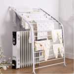 2 in 1, 16 Rail Clothes Airer Clothes Drying Rack Wall Lean or Two Sided Fold