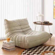 Lazy Floor Velvet Lounge Sofa Fireside Chair Soft Waterproof Bean Bag Chairs, Home Furniture Chair Ergonomic Backrest Recliner, Bean Bag Couch High-Density Sponge, Cozy Memory Foam Seating Sack for Living Room Corner Chair Bedroom Salon Office Gaming